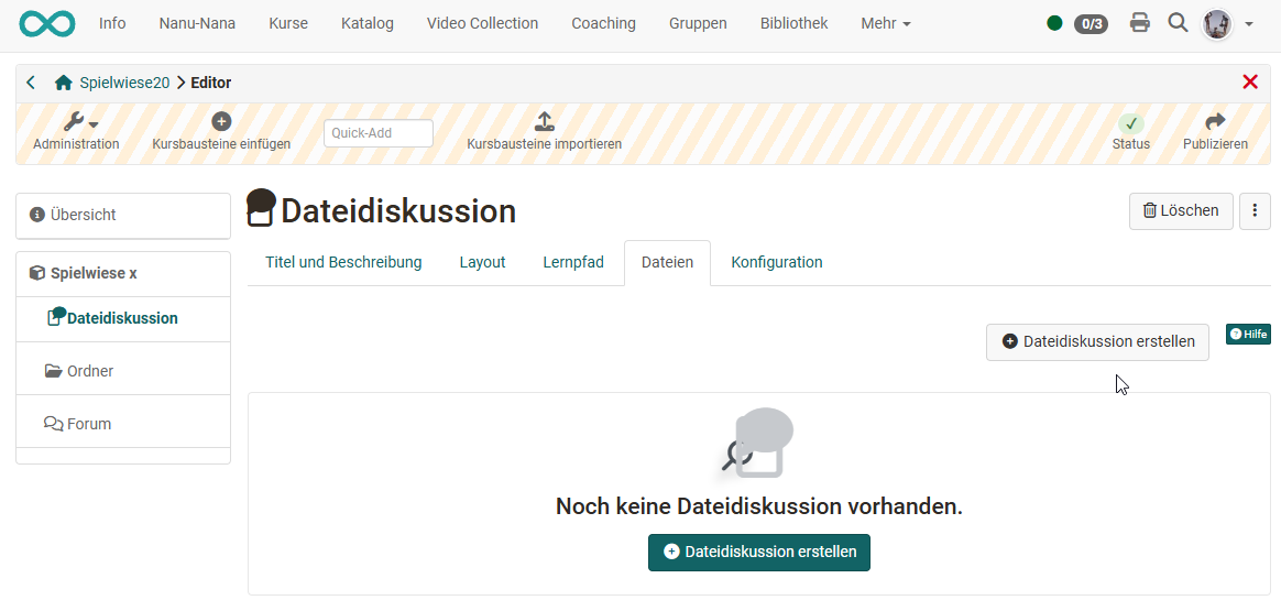 Dateidiskussion erstellen