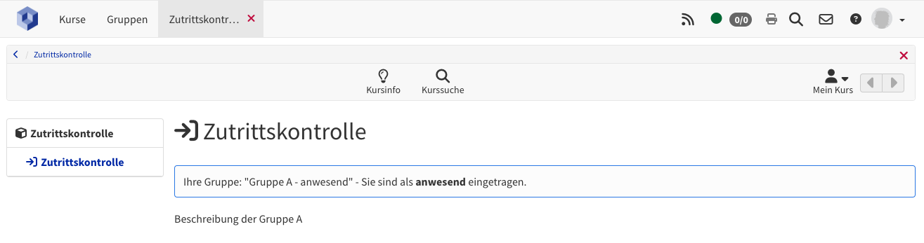 Ansicht für Teilnehmende