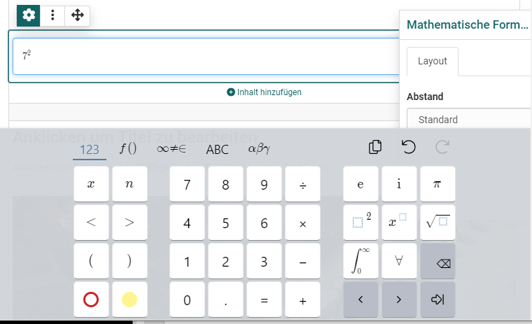 Mathe Formel ePortfolio