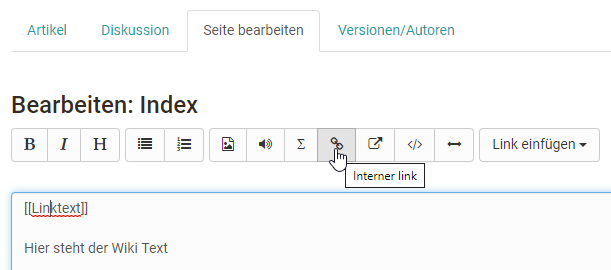 Create internal wiki link