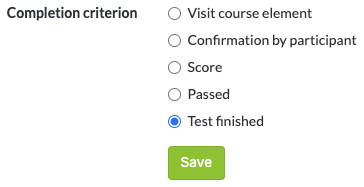 Test Completion criteria